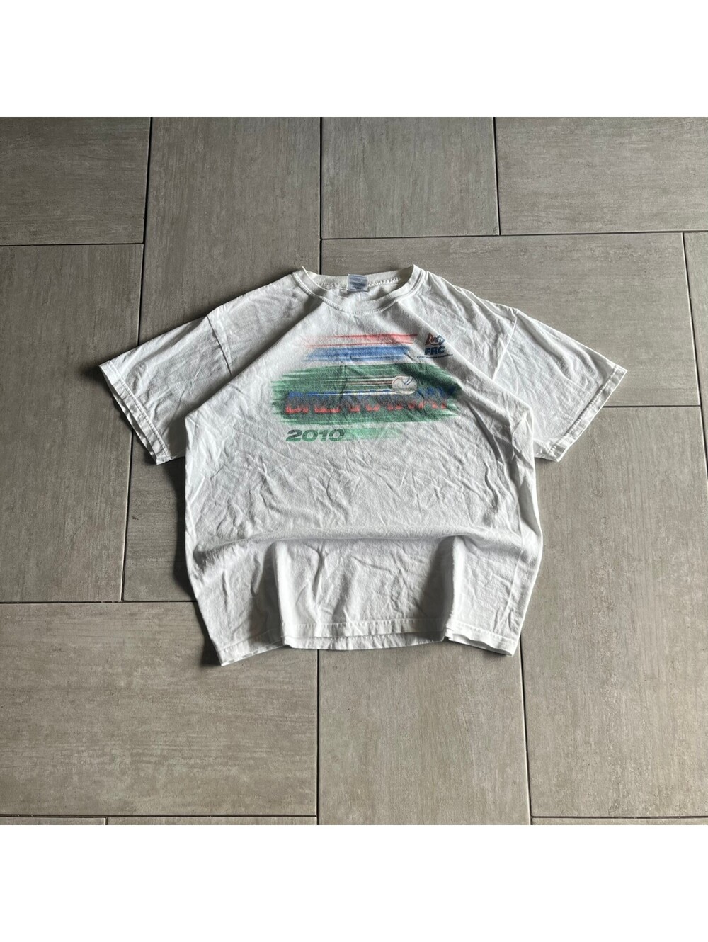 Vintage Gildan 2010 FIRST Robotics Volunteer T-Shirt Large White